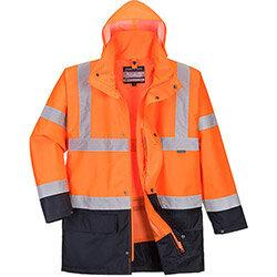 Portwest S766 Essential 5in1 Hi-Vis Jacket Orange & Navy 4XL on Productcaster.