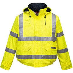 Portwest S773 Bizflame Hi-Vis Bomber Jacket Yellow Small on Productcaster.