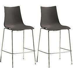 Zebra Technopolymer Bar Stool with H650mm Chrome Base Anthracite , HuntOffice.ie on Productcaster.