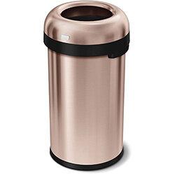 Simplehuman Round Heavy Gauge Steel Bin 60L Bullet Open Top Rose Gold Steel CW1479' , ''HuntOffice.ie' on Productcaster.