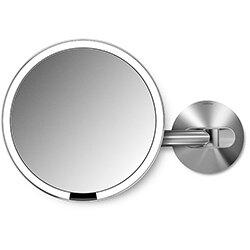 Simplehuman Wall Mountable Sensor Mirror Dia. 20cm 5x Magnification Stainless Steel Hard-wired ST3003 on Productcaster.