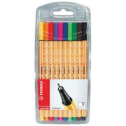 Stabilo Point 88 Fineliner Pen Wallet of 10 Assorted 8810 , HuntOffice.ie on Productcaster.