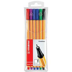 Stabilo 88 Point Fineliners Wallet Assorted Pack of 10 88/6 , HuntOffice.ie on Productcaster.