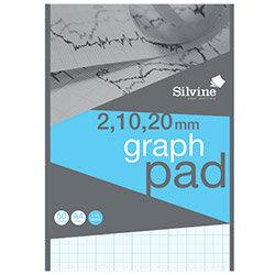 Silvine Graph Pad 2/10/20mm 50 Sheets A4 A4GP21020 , HuntOffice.ie on Productcaster.