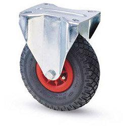 Castor Fixed Pnuematic Tyre 260mm Dia with Polypropylene Centre 150Kg Load Capacity , HuntOffice.ie on Productcaster.