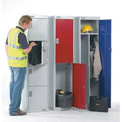 Large Utility Locker Red Door Two Door 1800x450x450mm , HuntOffice.ie on Productcaster.