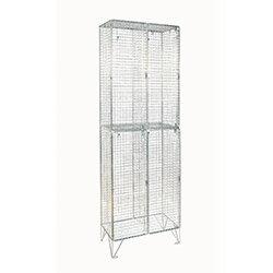 Wire Mesh Locker 2 Door Nest Of 2 D:457mm on Productcaster.