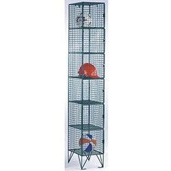 Coloured Wire Mesh Locker Standard 1 Compartment Doors Grey , HuntOffice.ie on Productcaster.