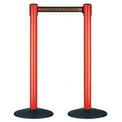 Barrier Sys Plastic Red Post Black/Red Webbing Pack Of 2 on Productcaster.