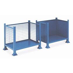 Steel Pallet With Open Fronted Steel Sheet Sides WxDxH 1220x915x610mm - 1000kg Capacity, Stackable up to 4 High' , ''HuntOffice.ie' on Productcaster.