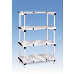 Shelving Plastic Static Cream With Black Fittings 1500x1500x500 on Productcaster.