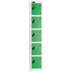 Probe 5 Door Locker Cam Lock ACTIVECOAT W305xD460xH1780mm White Body Green Door on Productcaster.