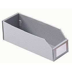 Twin Walled Small Part Storage Polypropylene Bins HxWxL 100x100x450mm Silver Grey Pack of 50 on Productcaster.