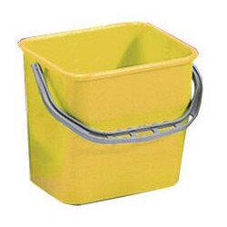 Yellow Plastic Cleaning Trolley Bucket 6L on Productcaster.