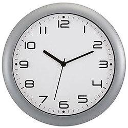 Wall Clock 30Cm Face Metalic Grey Bezel , HuntOffice.ie on Productcaster.