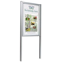 Anodised A0 (16Xa4) Size Portrait Classic Outdoor Noticeboard On Posts , HuntOffice.ie on Productcaster.