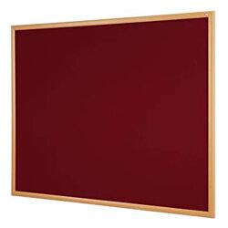 Eco-Friendly Noticeboard 900x600mm Light Oak Frame Burgundy Board on Productcaster.