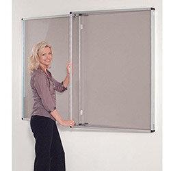 Standard Tamperproof Noticeboard Silver/Grey Aluminium/Plastic/Fabric H xW mm: 1200x2400 , HuntOffice.ie on Productcaster.