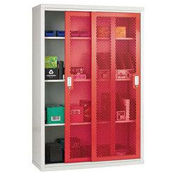 Sliding Door Mesh Cabinet 1830x1220x460 Charcoal , HuntOffice.ie on Productcaster.