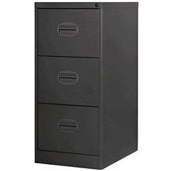 Filing Cabinet Kontrax Black Steel HxWxD: 1009x458x622mm on Productcaster.