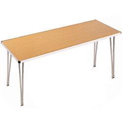 Aluminium Canteen Folding Table Oak Laminate Table Top W1520xD610xH698mm - Strong, Lightweight and Simple To Fold , HuntOffice.ie on Productcaster.