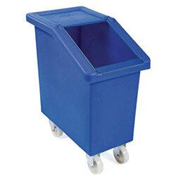 65L Mobile Storage And Dispense Bin Blue With Clear Flip Top Lid on Productcaster.