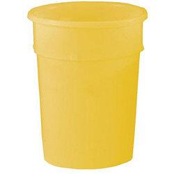 Cylindrical Food Grade Plastic Tapered Storage Container 160L Dia.660xH690mm Yellow - Heavy Duty, Easy Clean Seamless Design on Productcaster.