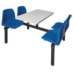 Floor Mountable Canteen Bench 4 Seater Double Entry Red 725x1690x1070mm on Productcaster.