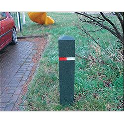 The Berkeley Recycled Rubber Bollard H1000mm Above The Ground Pyramid Top , HuntOffice.ie on Productcaster.