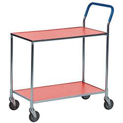 Two Tier Shelf Trolley Red on Productcaster.