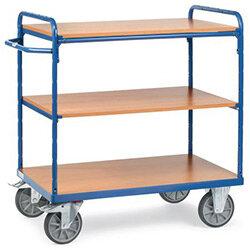 Melamine Shelved Trolley 1100mm High With 3x600mm Deep Shelves on Productcaster.