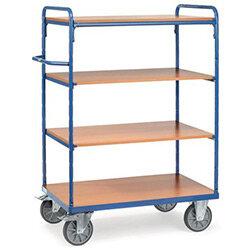 Melamine Shelved Trolley 1500mm High With 4x600mm Deep Shelves on Productcaster.