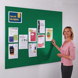 Frameless Felt Noticeboard 1200x1500mm (Hxw) Green , HuntOffice.ie on Productcaster.