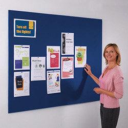 Frameless Felt Noticeboard 1200x2400mm (Hxw) Blue on Productcaster.