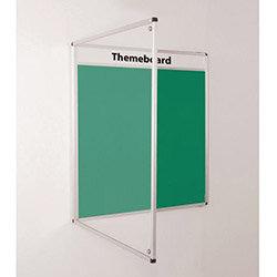 Themeboard Tamperproof Noticeboard 1200x1800mm (Hxw) Green on Productcaster.