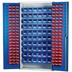 Louvred Panel Cabinet Cw 120xTc1 Red And 60xTc3 Blue , HuntOffice.ie on Productcaster.