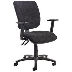 Senza High Back Operator Chair With Adjustable Arms In Charcoal Independent Seat Tilt Adjustment Back He on Productcaster.