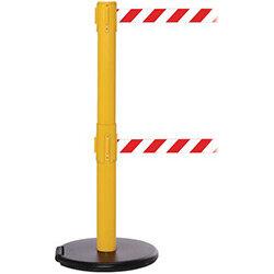 Rollersafety 250 Twin Yellow Post 3.4M Red/White Diagonal Belt , HuntOffice.ie on Productcaster.