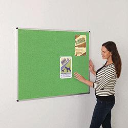 Colourplus Fabric Noticeboards 900x1200mm (Hxw) Apple Green on Productcaster.