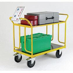 Large Capacity Shelf Trolley 750mm Long And Rubber Tyred Wheels Fitted With Brakes on Productcaster.