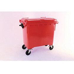 770L Wheeled Bin With Drop Down Front Red HxWxDmm: 1360x1350x770 on Productcaster.