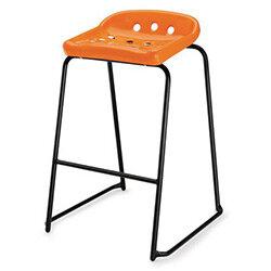 Hille Pepperpot Stool 430mm Seat Height Orange Pack Of 4 on Productcaster.