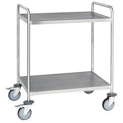 Two Tier Stainless Steel Trolley LxW 825x575mm. Welded Construction With Handles' , ''HuntOffice.ie' on Productcaster.