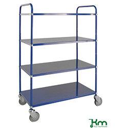 Tall Four Tier Reversable Tray Trolley. Blue Painted Finish' , ''HuntOffice.ie' on Productcaster.