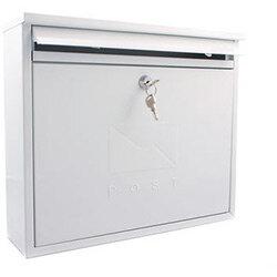 Post Box Outward Opening Letter Flap For Improved Weather Protection. Suitable For Grouping Or Banked. W362 White , HuntOffice.ie on Productcaster.