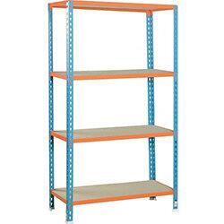 Simonclick Standard Duty Boltless Chipboard 4 Shelf Unit HxWxD 2000x900x300mm - 200kg Shelf Capacity, 5 Year Guarantee , HuntOffice.ie on Productcaster.