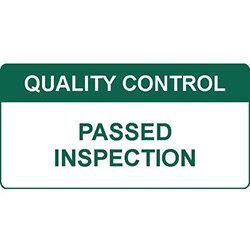 Quality Control Passed Inspection Labels (50x25mm Roll Of 500) on Productcaster.