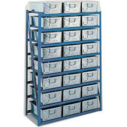 Tote Pan Rack 3 Pans Widex4 Levels High Horizontal Shelves Complete With 12 Tp2 Pan , HuntOffice.ie on Productcaster.