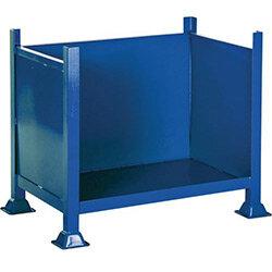 Steel Open Fronted Pallet Three Sheet Sides HxWxD 455x915x610mm - 500kg Capacity on Productcaster.