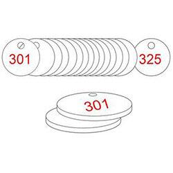 27mm Dia. Traffolite Tags Red/White (301 To 325) , HuntOffice.ie on Productcaster.